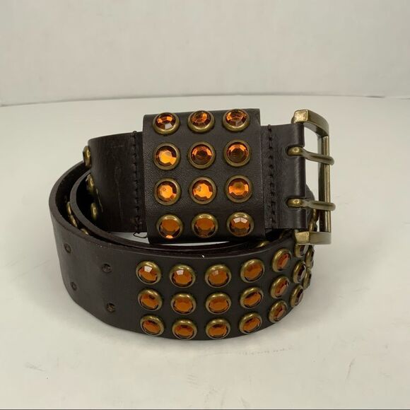 Betsy Johnson leather embellished belt. - Picture 4 of 8